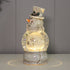Christmas Musical Water Lantern Snowman Snowglobe with Swirling Confetti LED Light